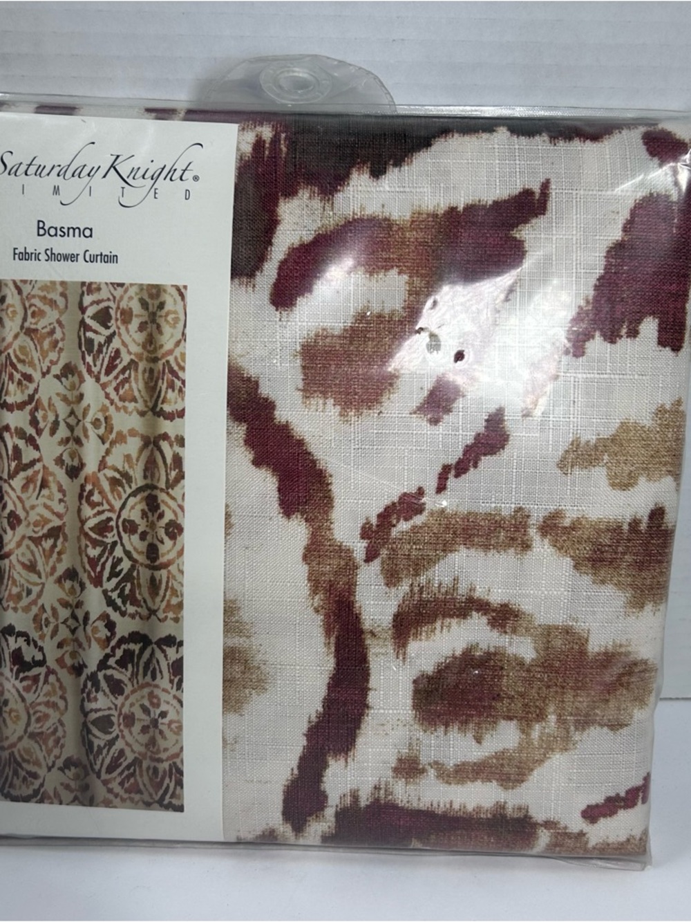 Saturday Knight Basma Fabric Shower Curtain - Boho, Medallion Floral & Brown